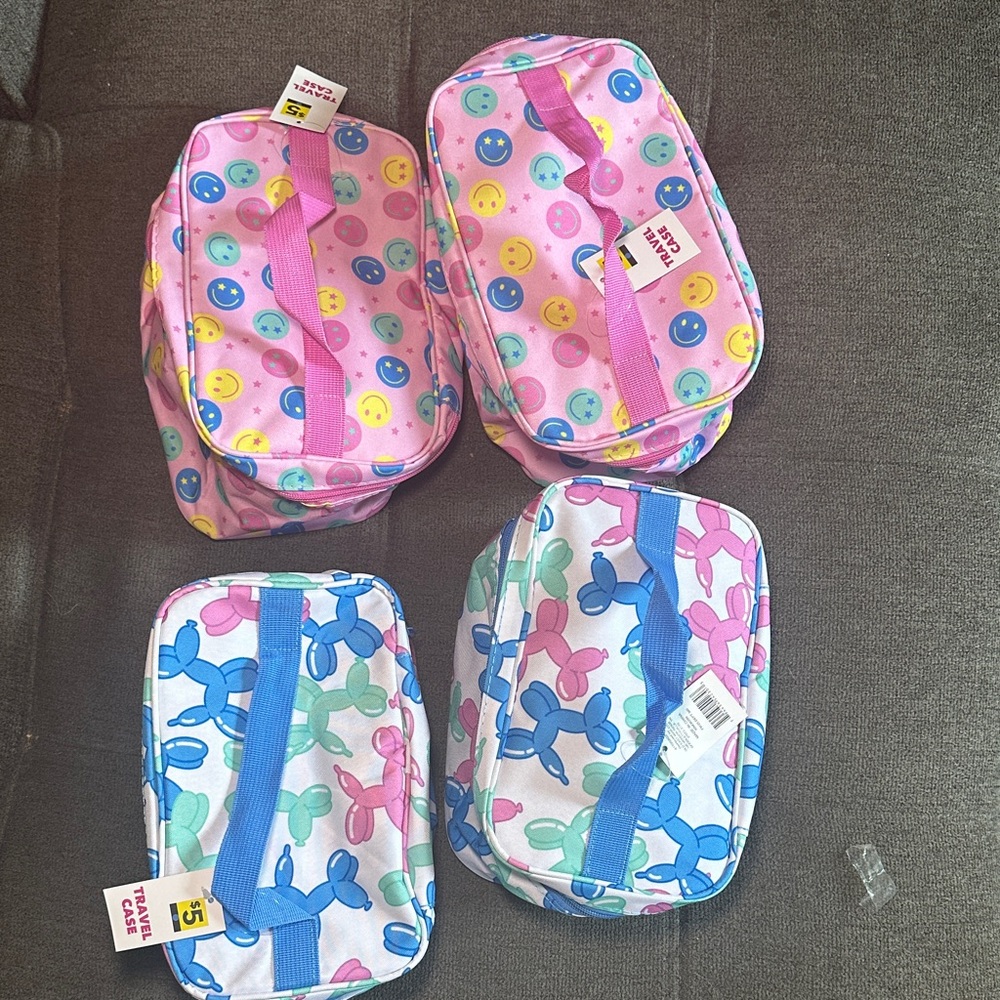 Colorful Kids' Smiley and Balloon Animal Pouches